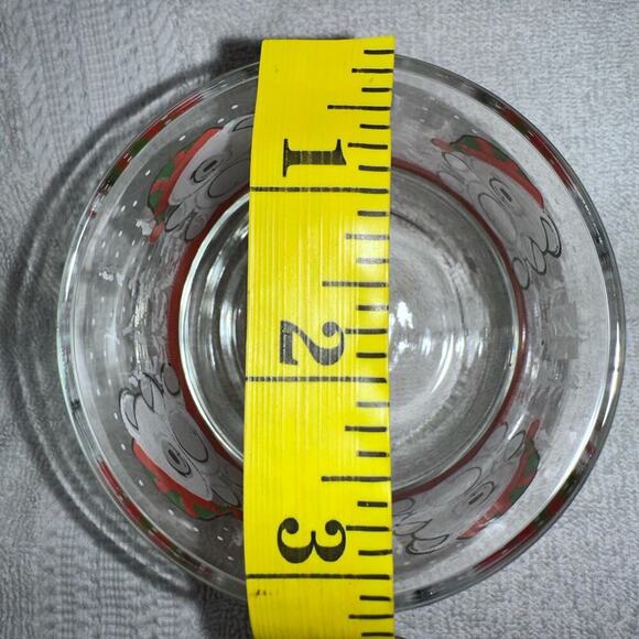 Vintage MCM Retro Libbey Christmas Teddy Bears Low Ball Drinking Glasses Set 4 - Picture 5 of 5